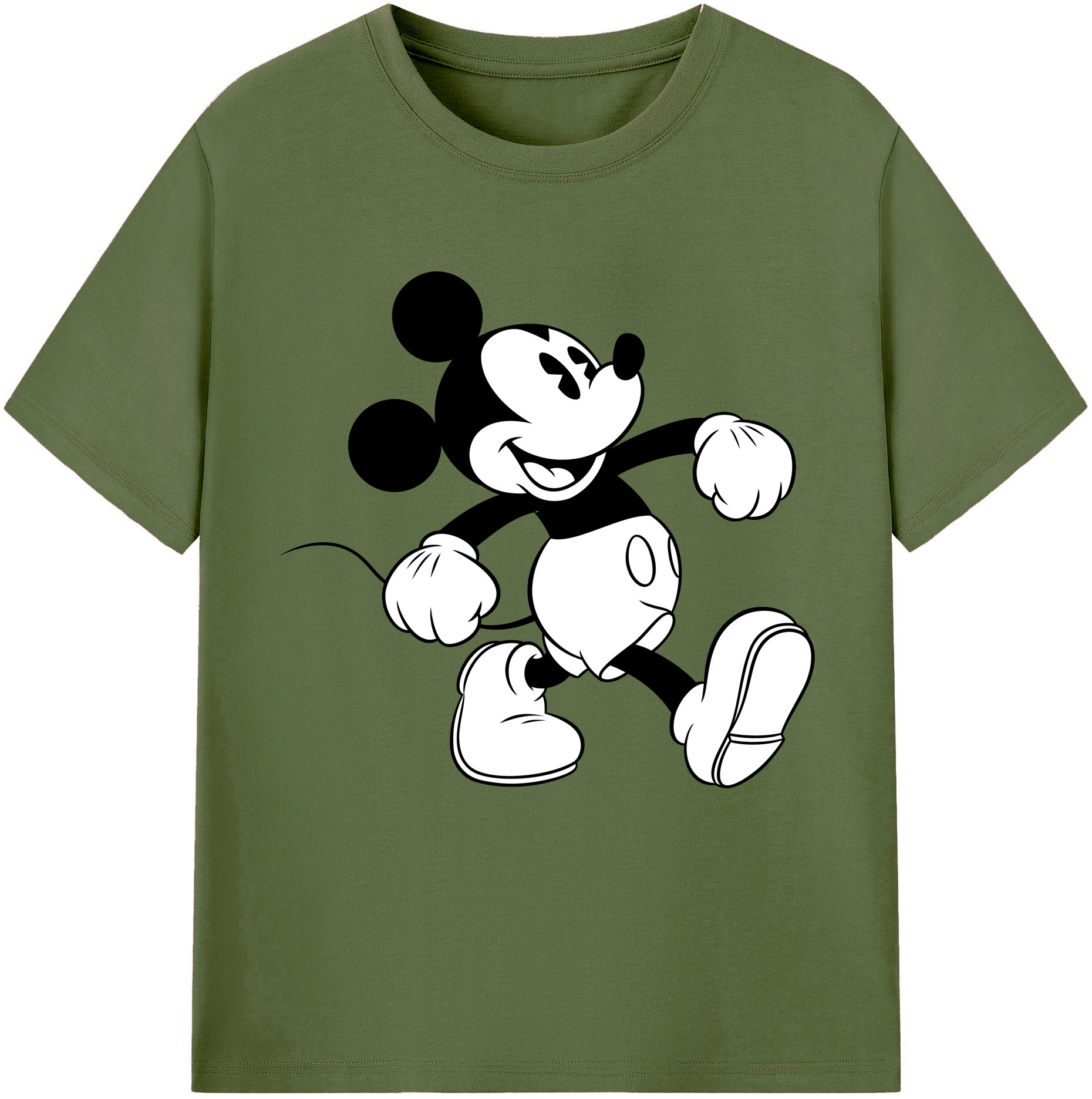 （画像用） ミッキーマウス Mickey Mouse 綿100％半袖Tシャツ（フロントプリント）